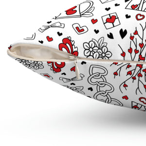 Valentines Day Pattern Outdoor Pillow