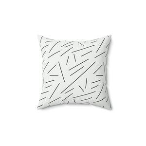 Black and White Lines Outdoor Pillow