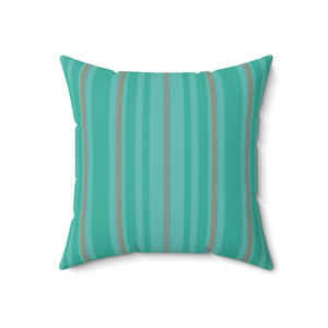 Green Stripe No 1 Outdoor Pillow