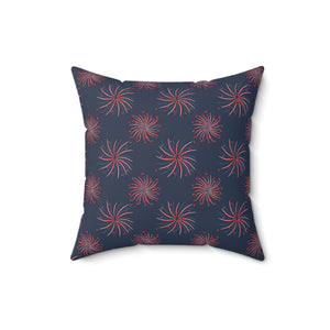 Firework Swirl USA Outdoor Throw Pillow