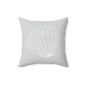 Hand Drawn Beach Shell Outdoor Pillow