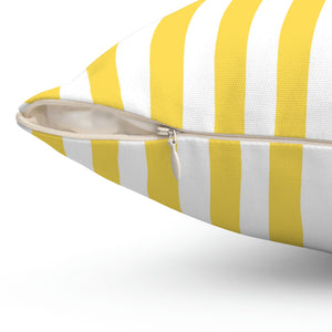 Yellow Stripe Outdoor Pillow