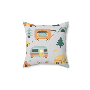 Camper Life Outdoor Throw Pillow