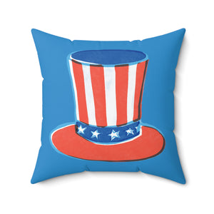 Uncle Sam Hat USA Outdoor Throw Pillow