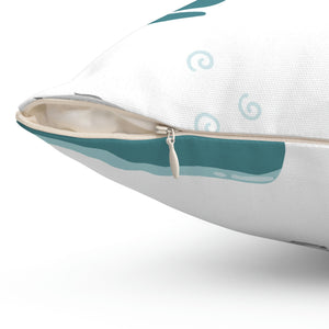 Whale and Fish Outdoor Pillow