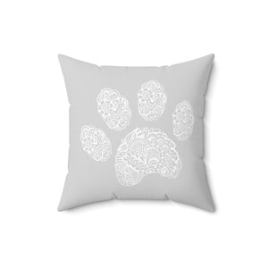 Dog Paw Outdoor Throw Pillow