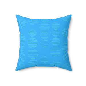 Blue Hanging Lantern Pattern Outdoor Pillow