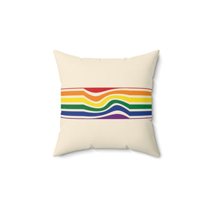 Retro Rainbow Outdoor Pillow