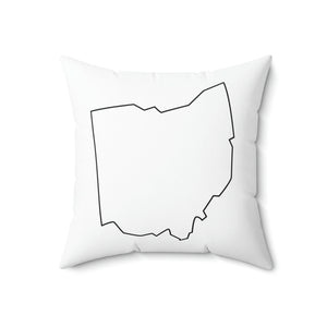 Ohio Outline Outdoor Pillow