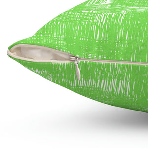 Green Paint Stripe Outdoor Pillow