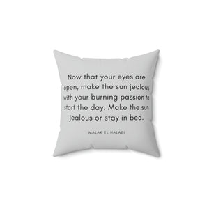 Quote grey and black Outdoor Pillow