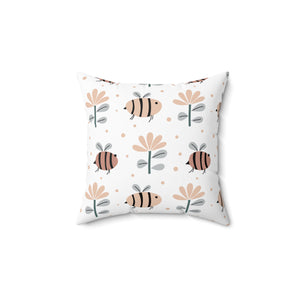 Bee Pattern Outdoor Throw Pillow