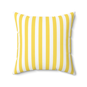 Yellow Stripe Outdoor Pillow