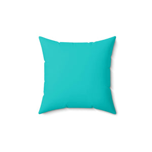 Shadow Aqua Blue Outdoor Pillow