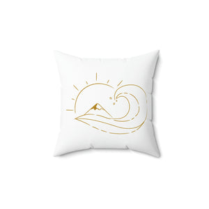 Sun and Wave Outdoor Pillow