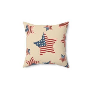 Vintage Stars USA Outdoor Throw Pillow