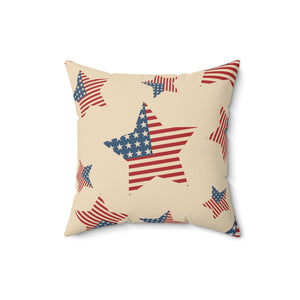 Vintage Stars USA Outdoor Throw Pillow