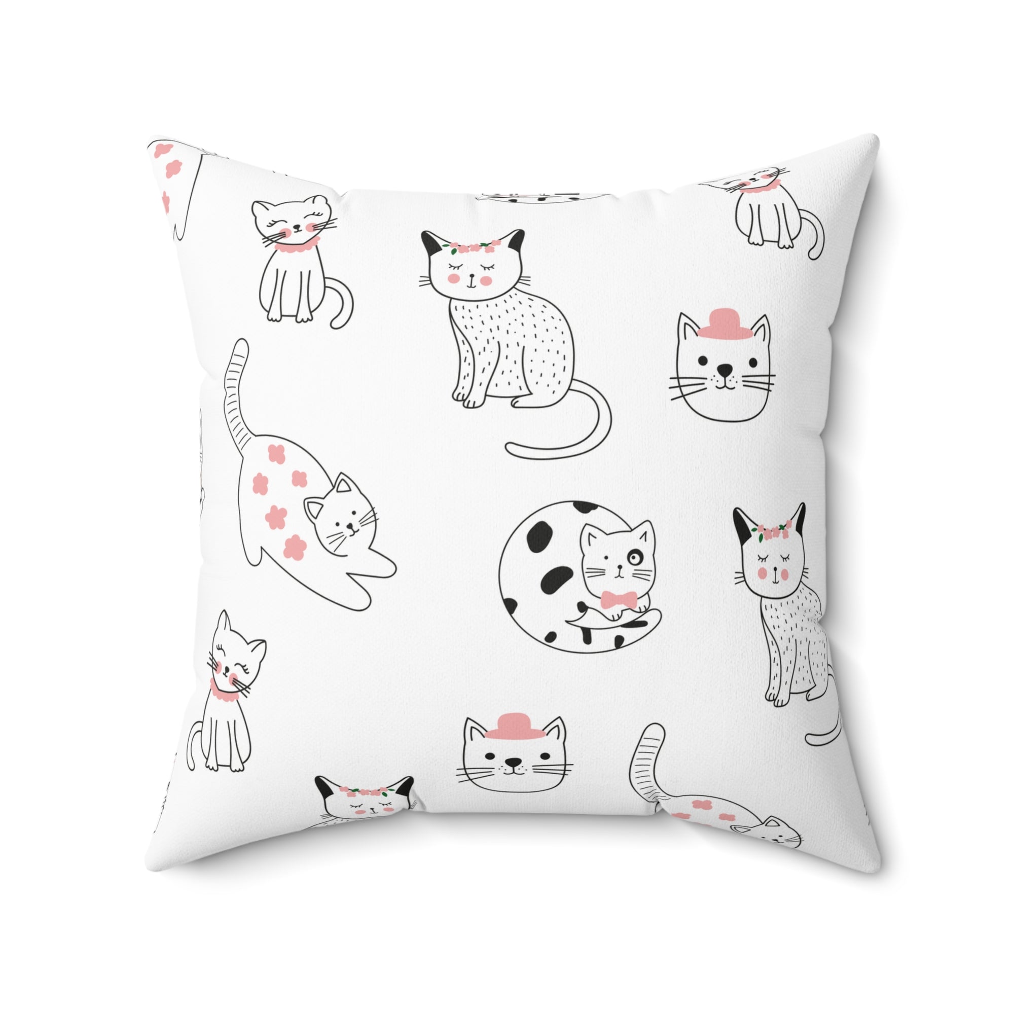 Cat Pattern Outdoor Throw Pillow