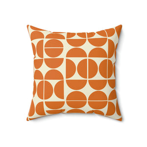 Boho Orange Pattern Outdoor Pillow