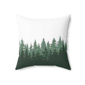 Pine Tree Forest Outdoor Throw Pillow