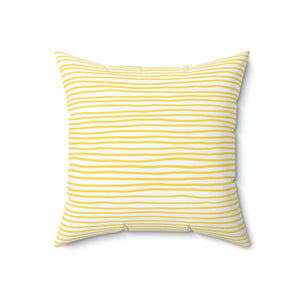 Yellow Hand Lines Outdoor Pillow