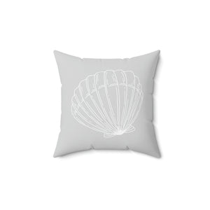 Hand Drawn Beach Shell Outdoor Pillow