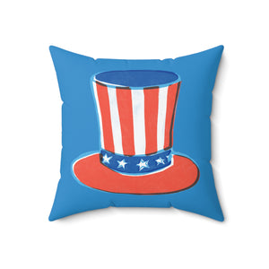 Uncle Sam Hat USA Outdoor Throw Pillow