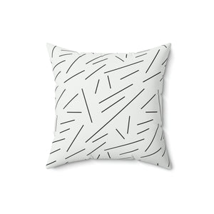 Black and White Lines Outdoor Pillow