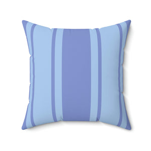 Blue on Blue Stripe Outdoor Pillow