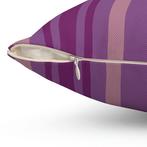 Purple Stripe Outdoor Pillow