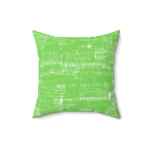 Green Paint Stripe Outdoor Pillow