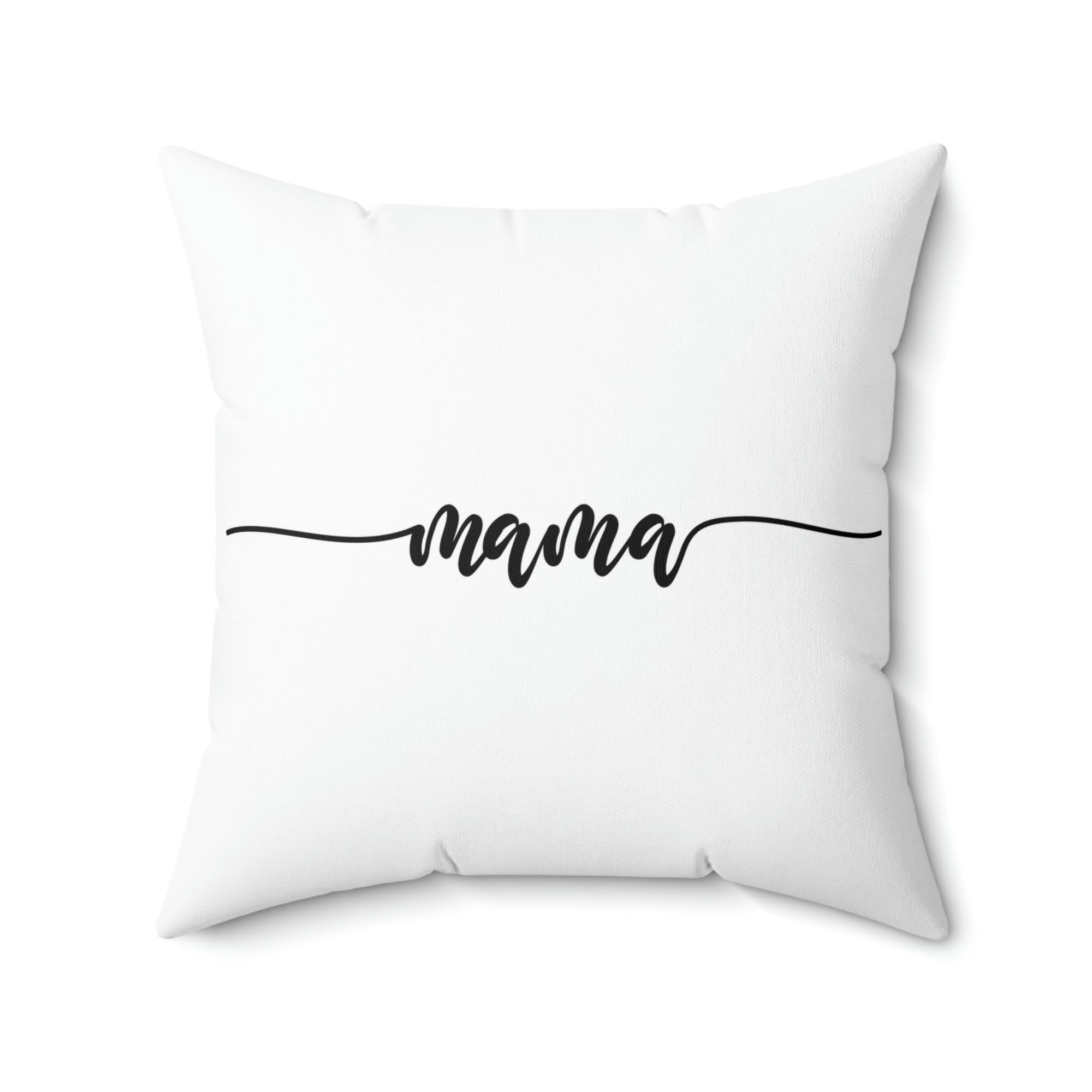 Mama Black and White Handwritten Outdoor Pillow