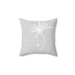 Hand Drawn Palm Tree Outdoor Pillow