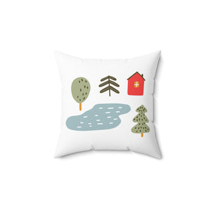 BOHO Lake House Outdoor Throw Pillow