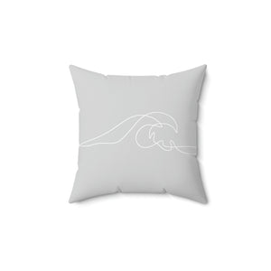 Hand Drawn Wave Outdoor Pillow