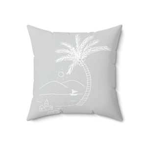 Hand Drawn Palm Tree Outdoor Pillow