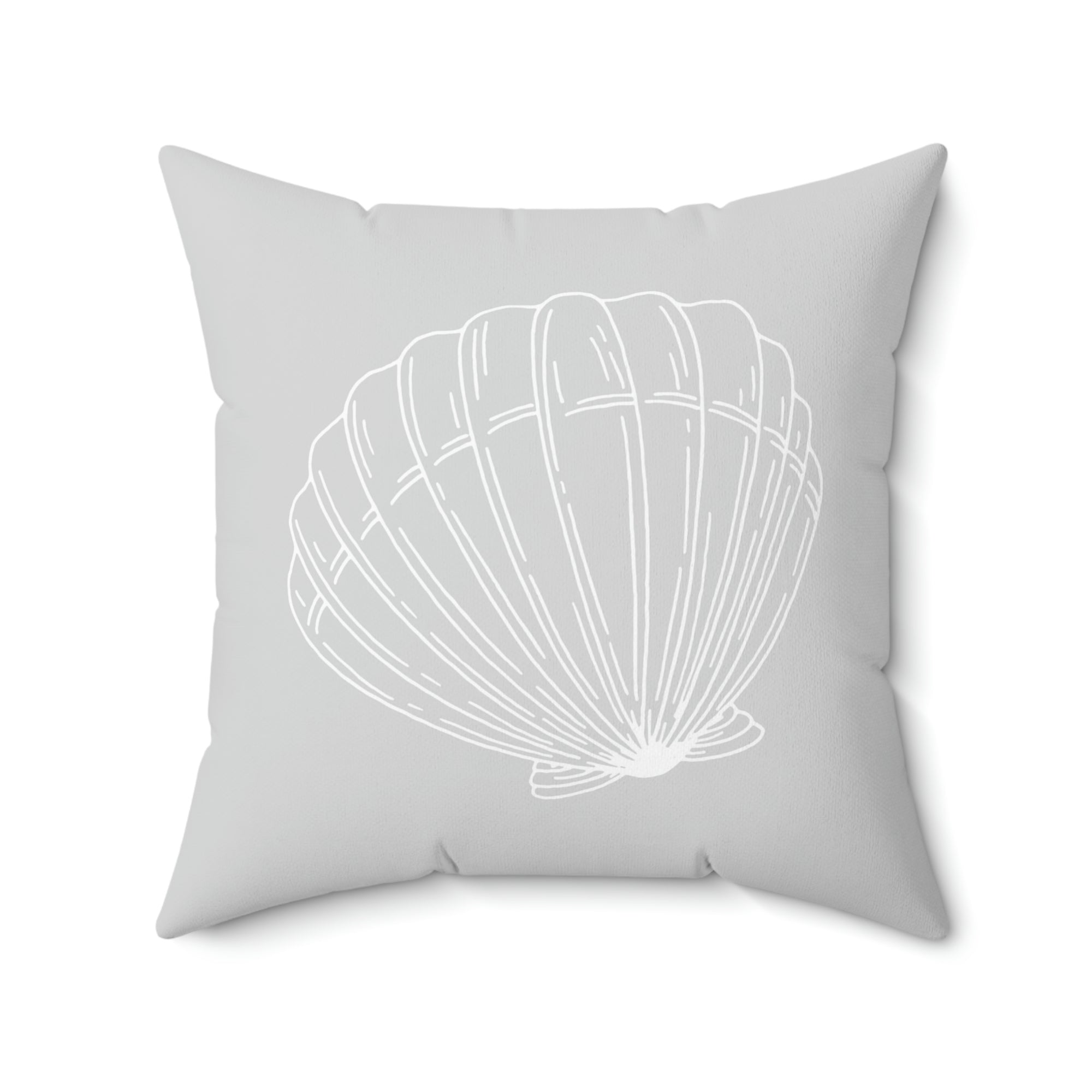 Hand Drawn Beach Shell Outdoor Pillow