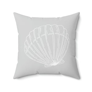 Hand Drawn Beach Shell Outdoor Pillow