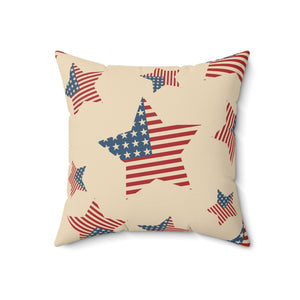 Vintage Stars USA Outdoor Throw Pillow