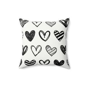 Scribble Heart Outdoor Pillow