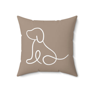 Brown Lab Outdoor Throw Pillow