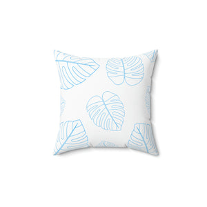 Blue Leaf Outdoor Pillow