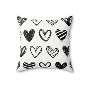 Scribble Heart Outdoor Pillow