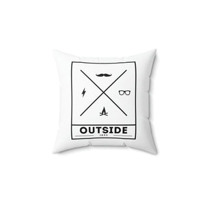 Outside Cross Outdoor Pillow