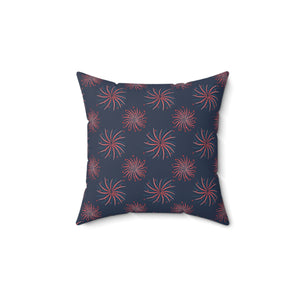 Firework Swirl USA Outdoor Throw Pillow