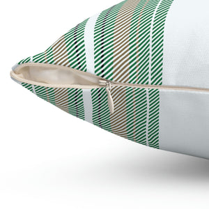 Mint Green Stripe Outdoor Pillow