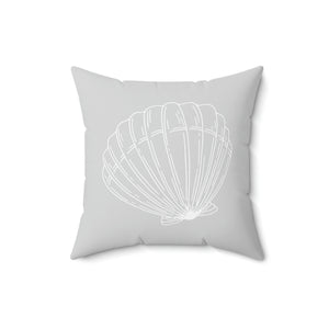 Hand Drawn Beach Shell Outdoor Pillow