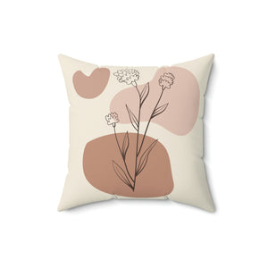 Boho Flower Designs Outdoor Pillow