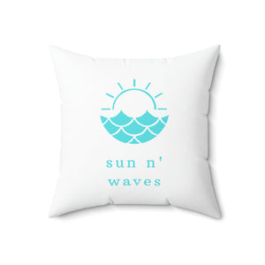 Sun n Waves Teal Outdoor Pillow