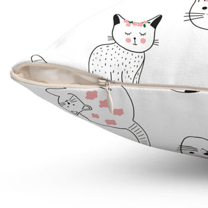 Cat Pattern Outdoor Throw Pillow